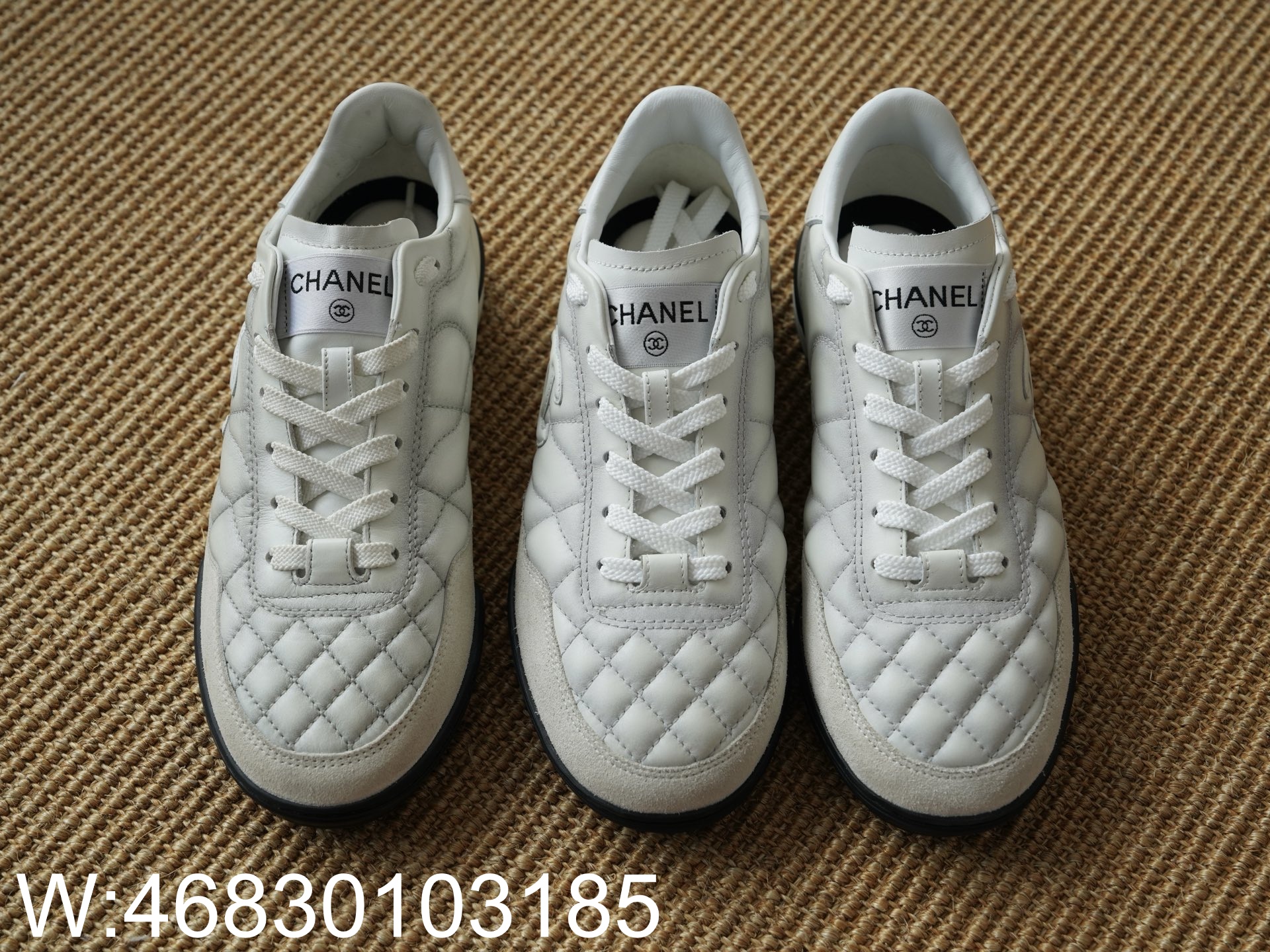 [LP공장] 샤넬 25B CC로고 퀼팅 스니커즈 화이트