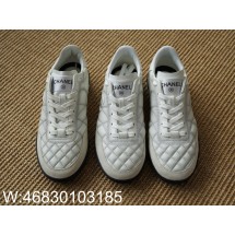 [LP공장] 샤넬 25B CC로고 퀼팅 스니커즈 화이트