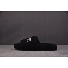 【GD】발렌시아가 퍼 슬리퍼 화이...