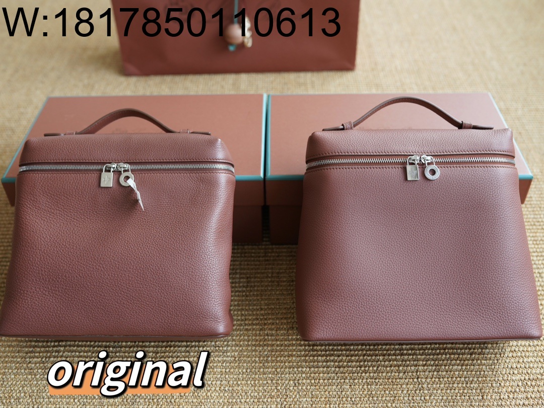 [LP공장] 로로피아나 카프스킨 엑스트라 포켓 백팩 L23.5 23*21*8cm 레드