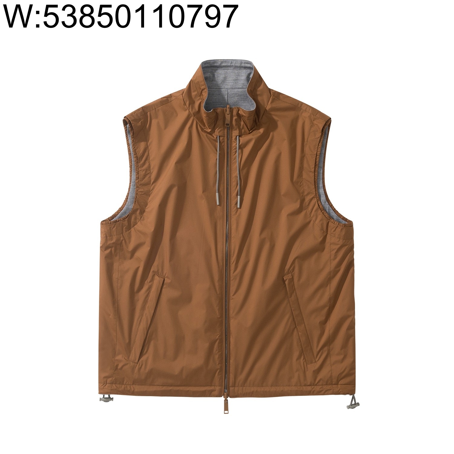 [흰] 제냐 ZEGNA 양털혼방 리버서블 조끼 브라운 그레이