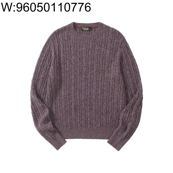 [흰] 로로 피아나  Treccia 캐시미어 라운드넥 니트 퍼플