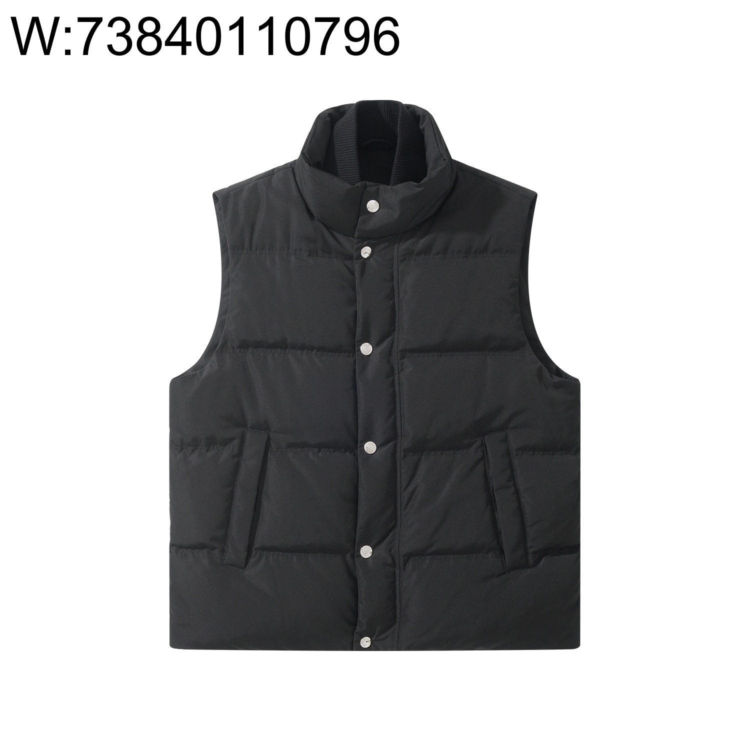 [흰] 로로 피아나 페이크 레이어링 패딩 조끼 블랙