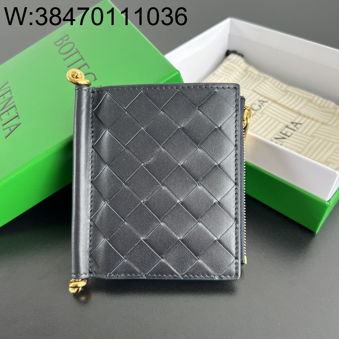 징 팩토리 보테가베네타 솔스티스 스몰 반지갑 녹터널 788055 11.5*10*1cm