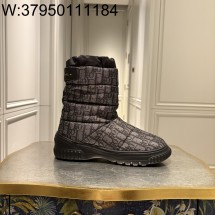 [QR 5009] 디올 디올알프스 디올 프로스트 앵클 부츠 디올 오블리크 퀼티드 나일론 샴브레이 블랙