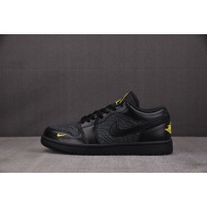 【CJ】에어 조던 1 로우 블랙 엘레펀트 프린트 IM6568-010