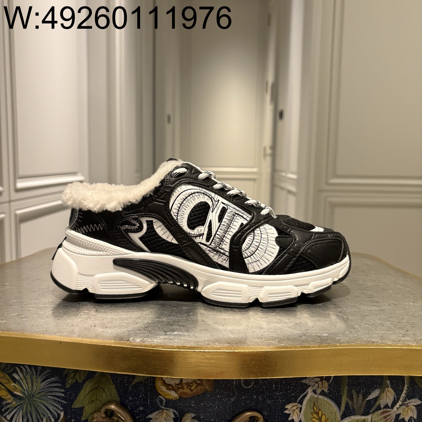 [QR 5009] 디올 디올알프스 디올 크로노 스니커즈 메쉬 배색 블랙