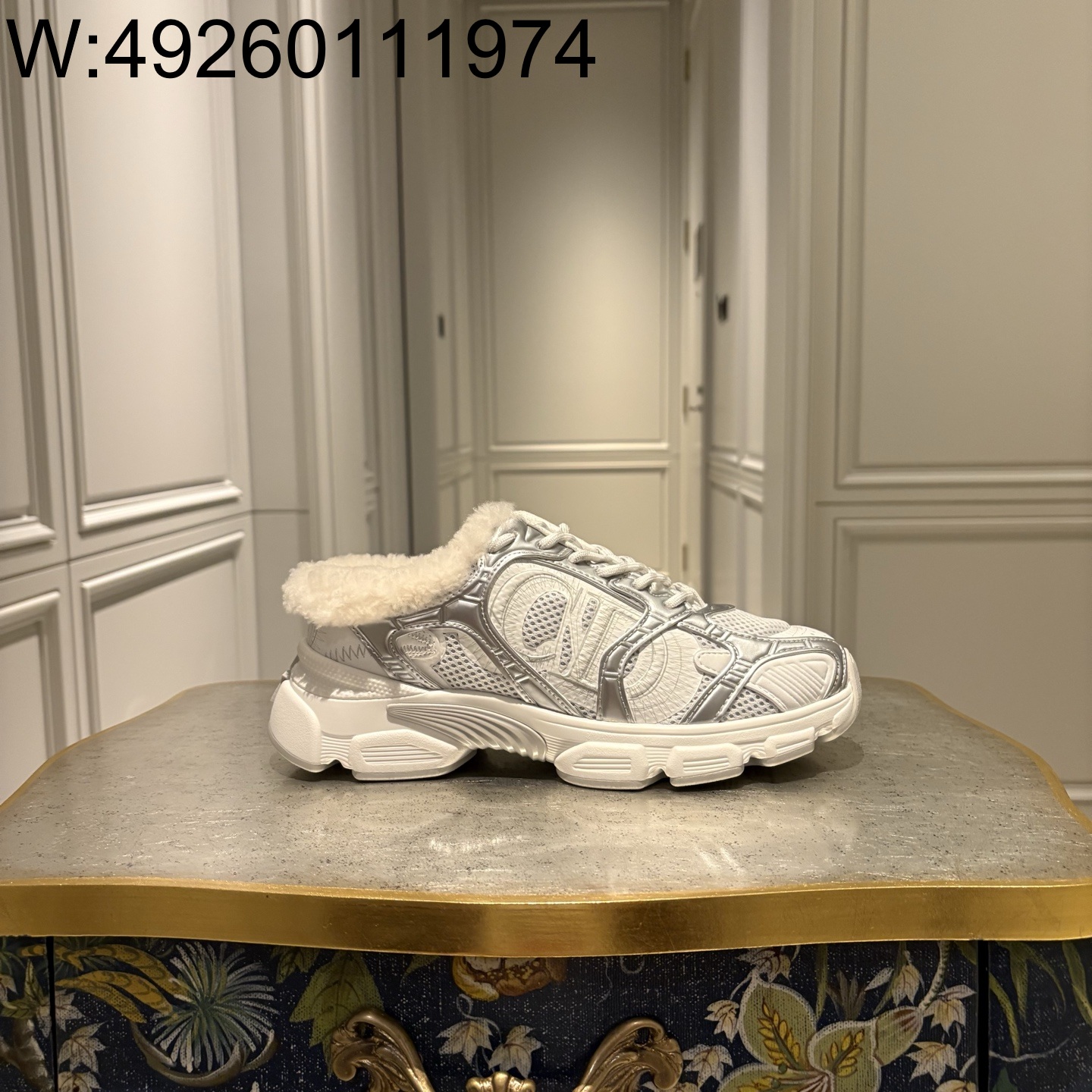 [QR 5009] 디올 디올알프스 디올 크로노 스니커즈 메쉬 화이트 은색