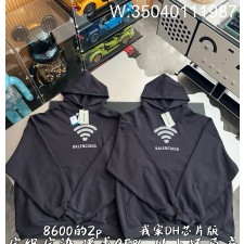 V공장 발렌시아가 하트 와이파 후드티 블랙