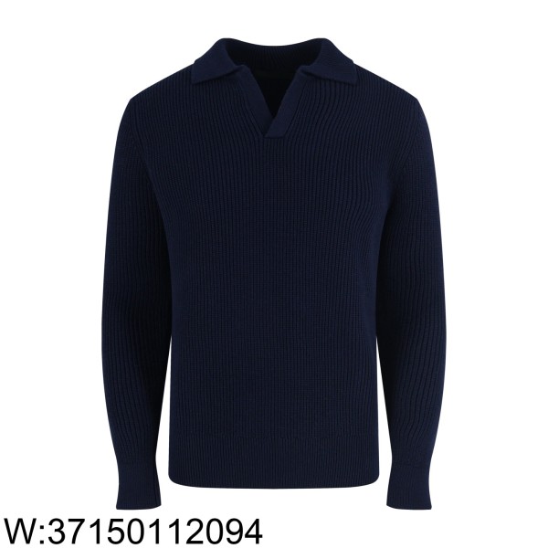 [잔디집2] 프라다 베이직 순색 니트 카라티 네이비