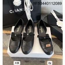 [DXJ] 샤넬 25B 나비매듭 메리제인 플랫 슈즈 블랙