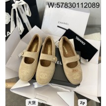 [DXJ] 샤넬 25A 털 스웨이드 메리제인 플랫 슈즈 브라운