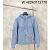 GTR공장 루이비통 LV자수 후드 데님 자켓 라이트 블루