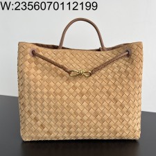 징 팩토리 보테가베네타 라지 안디아모 743575 45*22*34cm 라이트 앰버 스웨이드