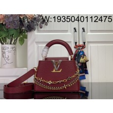 [88factory] 루이비통 카퓌신 미니 M27034 21*13.6*8cm 다크 레드