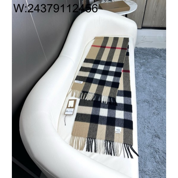 AGG 버버리 캐시미어 클래식 체크 스카프 40*180cm 베이지 