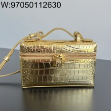 징 팩토리 보테가베네타 뱅뱅 배니티 케이스 789109 22*12.5*5cm 골드 악어무늬 