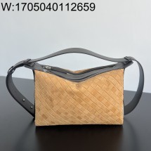 징 팩토리 보테가베네타 인트레치아토 트라이베카 탑 핸들 백 836016 30.5*20*9cm 스웨이드 브라운