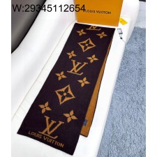 AGG 루이비통 빈티지 모노그램 캐시미어 스카프 브라운 180*32cm