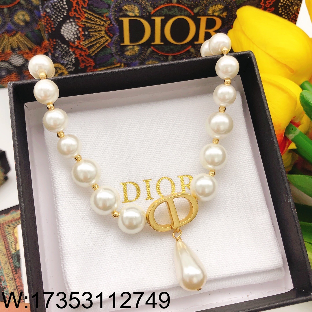 AGG 디올 CD 진주 목걸이 신주소재
