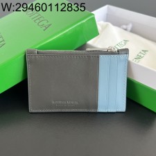 징 팩토리 보테가베네타 맥시 인트레치아토 지퍼 카드지갑 679843 11.8*7.5cm 배색 그레이