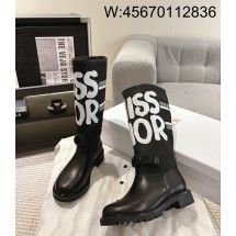 [327] 디올 D-메이저 부츠 블랙 테크니컬 패브릭 화이트 미스 디올 그래피티 프린트 앤 블랙 카프스킨