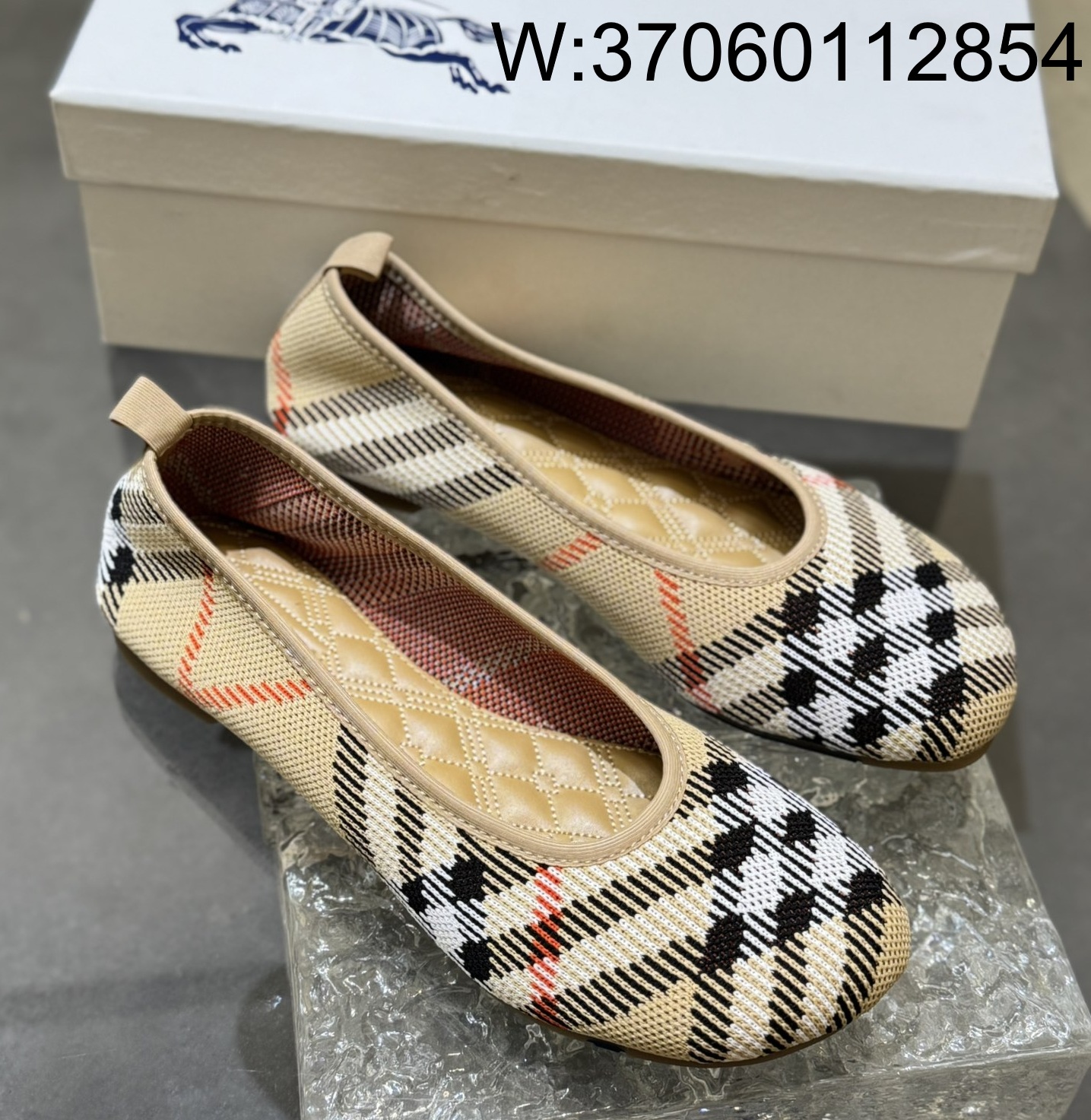 [152] 버버리 체크 베이비 발레리나 플랫슈즈 베이지