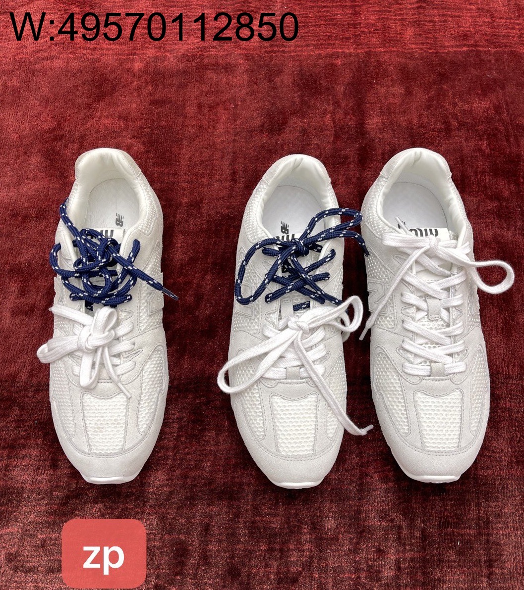 [WZ1] 뉴발란스 x 미우미우 530 스웨이드 메쉬 스니커즈 화이트 커플