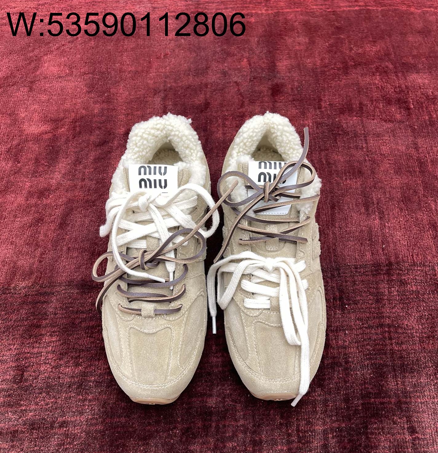 [WZ1] 뉴발란스 x 미우미우 530 SL 블리치드 레더 스니커즈 에크루 (한 치수 작게 나옴)