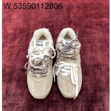 [WZ1] 뉴발란스 x 미우미우 530 SL 블리치드 레더 스니커즈 에크루 (한 치수 작게 나옴)