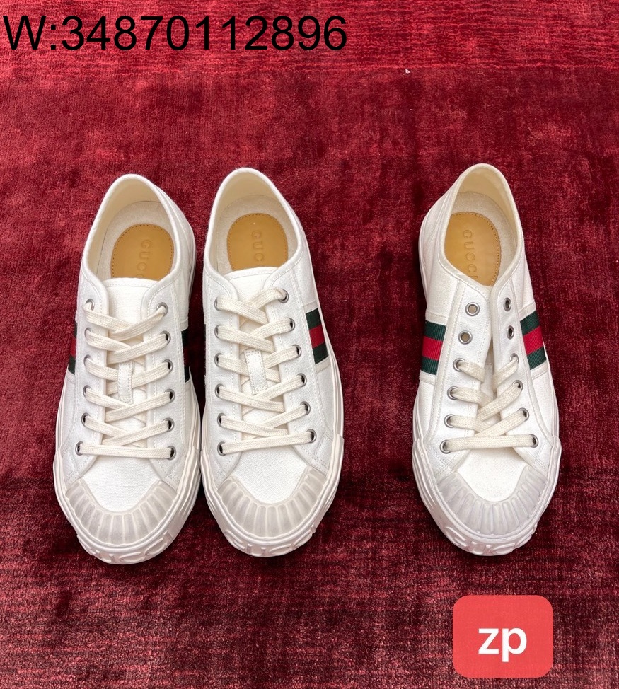 [WZ1] 구찌 리도 캔버스 스니커즈 화이트 남성용