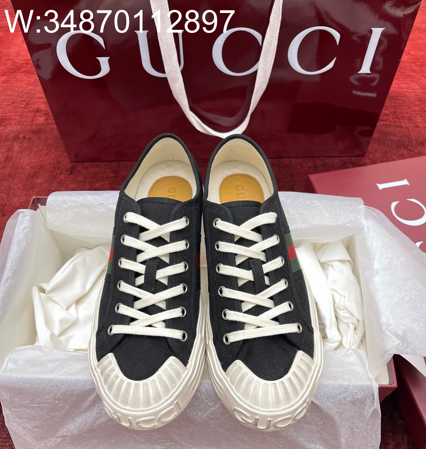 [WZ1] 구찌 리도 캔버스 스니커즈 블랙 남성용