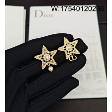 AGG 디올 큐빅 별 AB 귀걸이 골드 신주소재