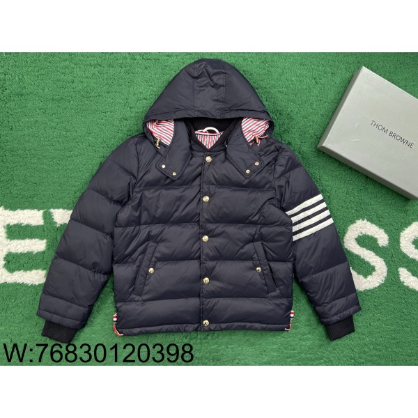 [잔디집1] 톰브라운 나일론 사선 패딩 네이비