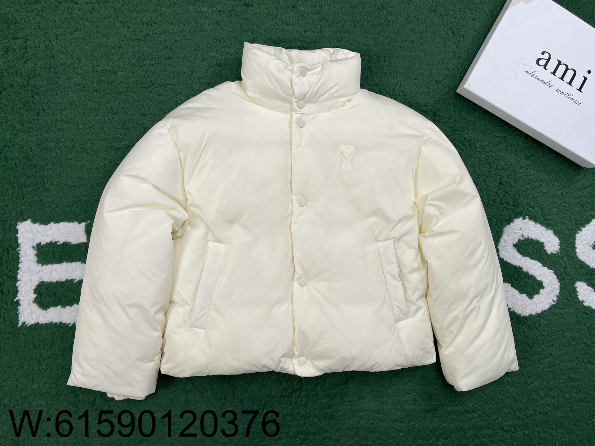 [잔디집1] 아미 ADC 순색 다운 자켓 패딩 아이보리