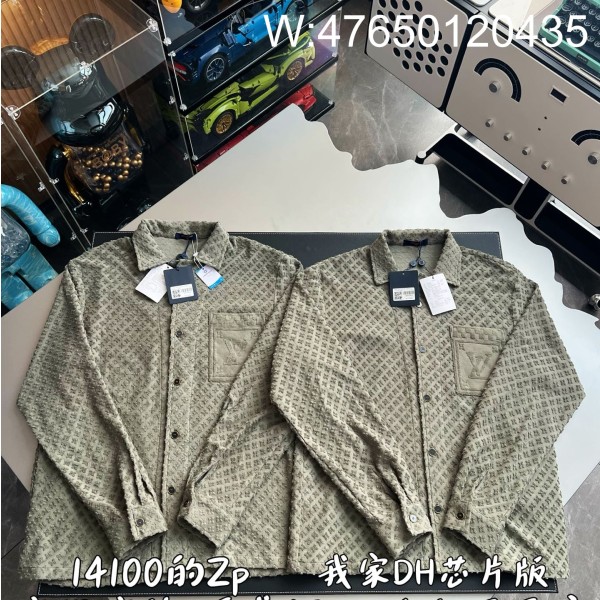 V공장 루이비통 프렌치 테리 자카드 긴팔 오버셔츠 1AHVXO