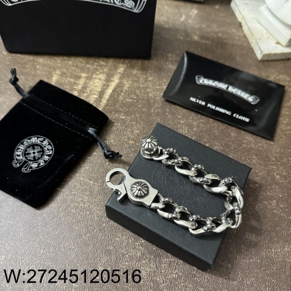 AGG 크롬하츠 빈티지 큰 버클 체인 팔찌