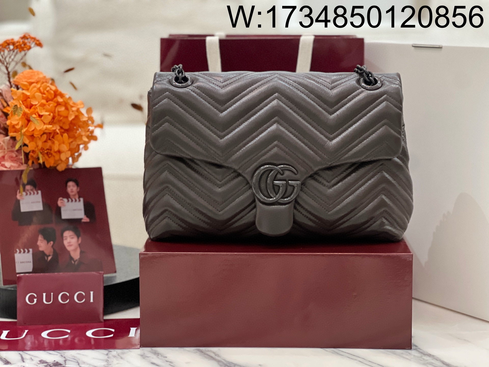 [JHL] 구찌 GG 마몽 미디엄 숄더백 초콜릿 850676 31*17*8cm