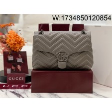 [JHL] 구찌 GG 마몽 미디엄 숄더백 다크 베이지 850676 31*17*8cm