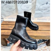 [327] 프라다 레더 지퍼 앵클 부츠 블랙 5.5cm