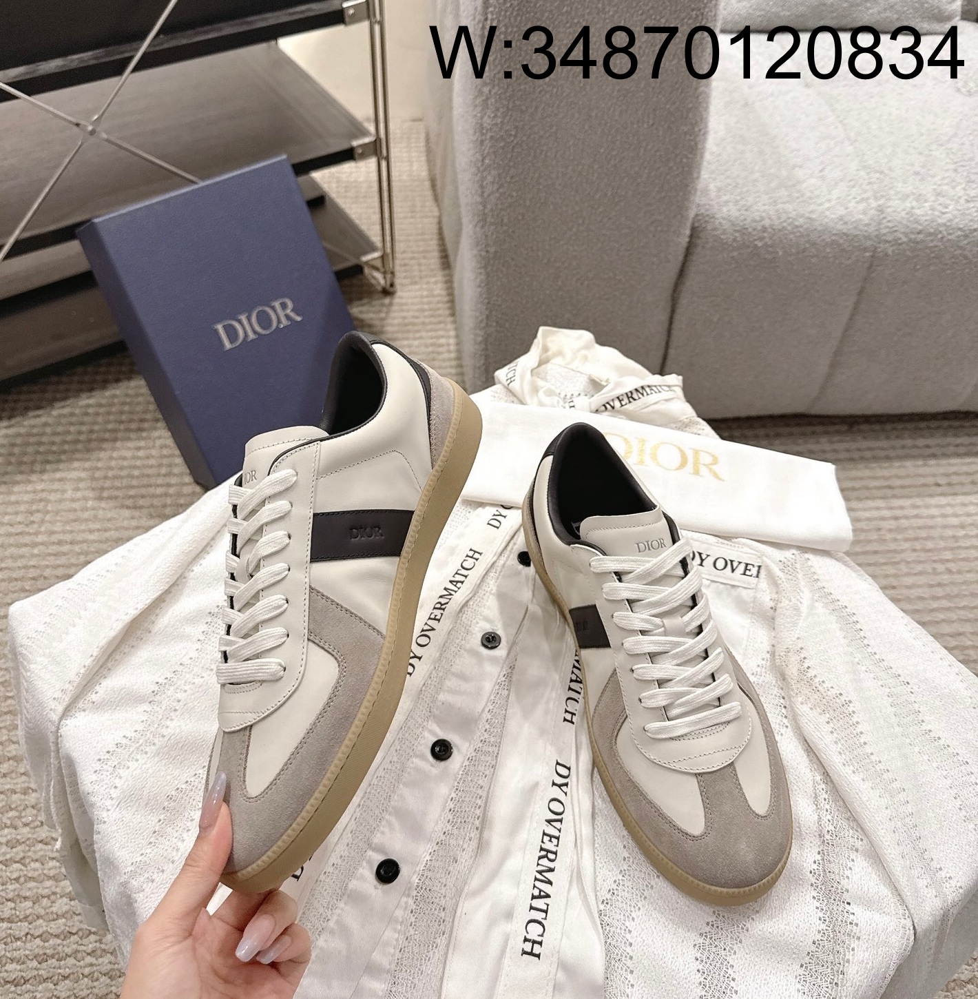 [327] 디올 B01 매치포인트 스니커즈 스무스 카프스킨 그레이 스웨이드 블랙 화이트 남성