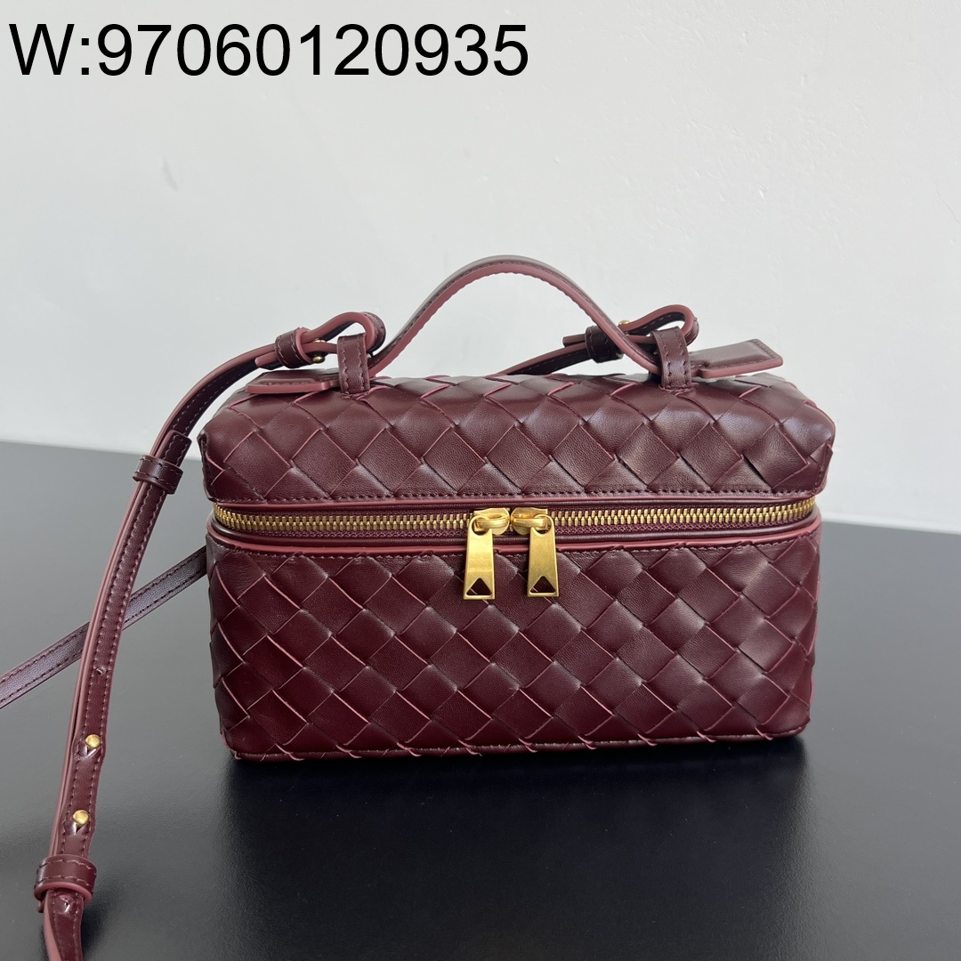 징 팩토리 보테가베네타 뱅뱅 배니티 케이스 789109 22*12.5*5cm 와인