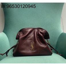 Pomegrante 생로랑 램스킨 소재 JAMIE 숄더 파우치 862712 26*18*12.5cm 와인