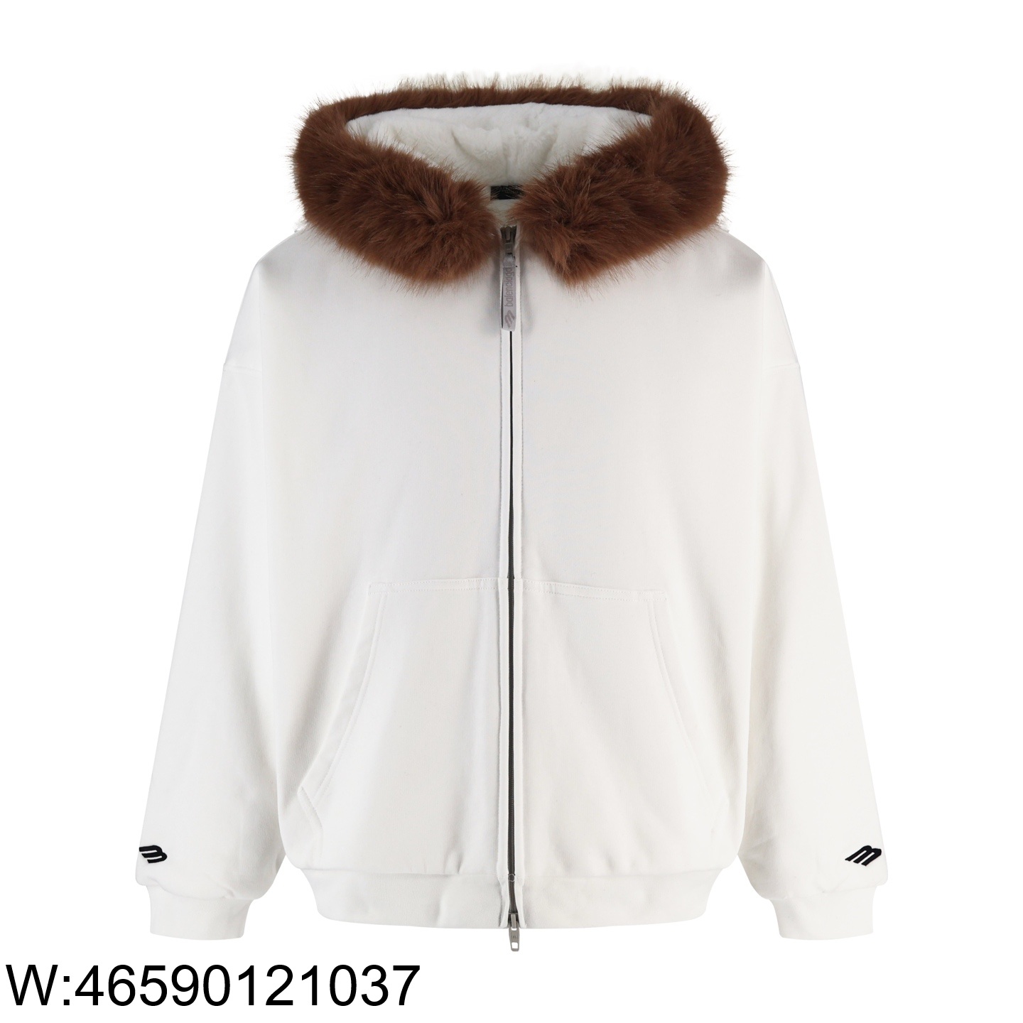 [잔디집2] 발렌시아가 털 후드 자켓 화이트