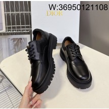 [AN3] 디올 이음 레더 구두 슈즈 오블리크 블랙