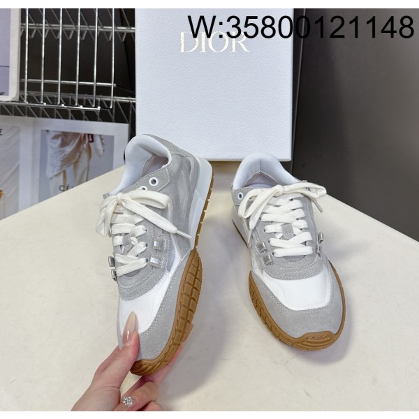 [AN3] 디올 테크 스니커즈 스웨이드 카프스킨 앤 트랜스패런트 메쉬 화이트