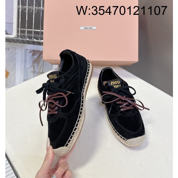 [AN3] 미우미우 캐쥬얼 스웨이드 스니커즈 블랙