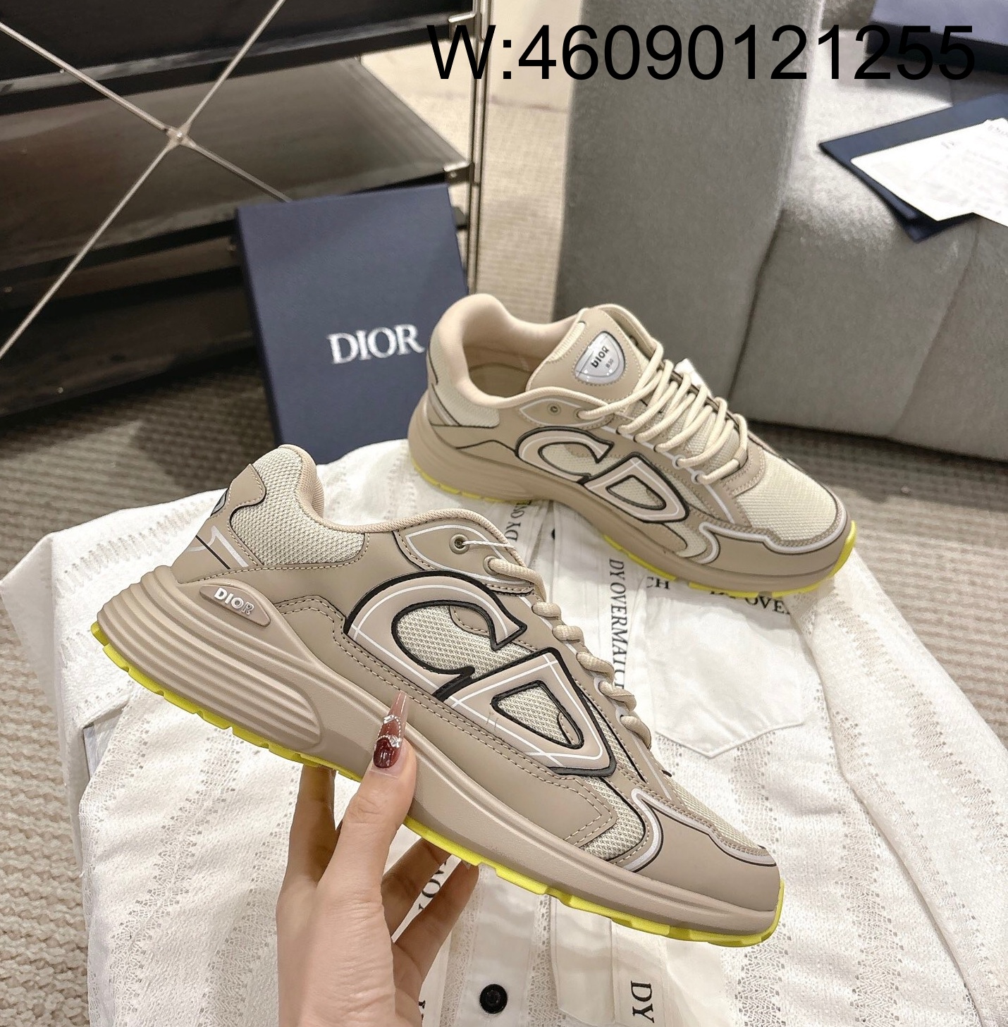 [327] 디올 B30 스니커즈 메쉬 테크니컬 패브릭 베이지