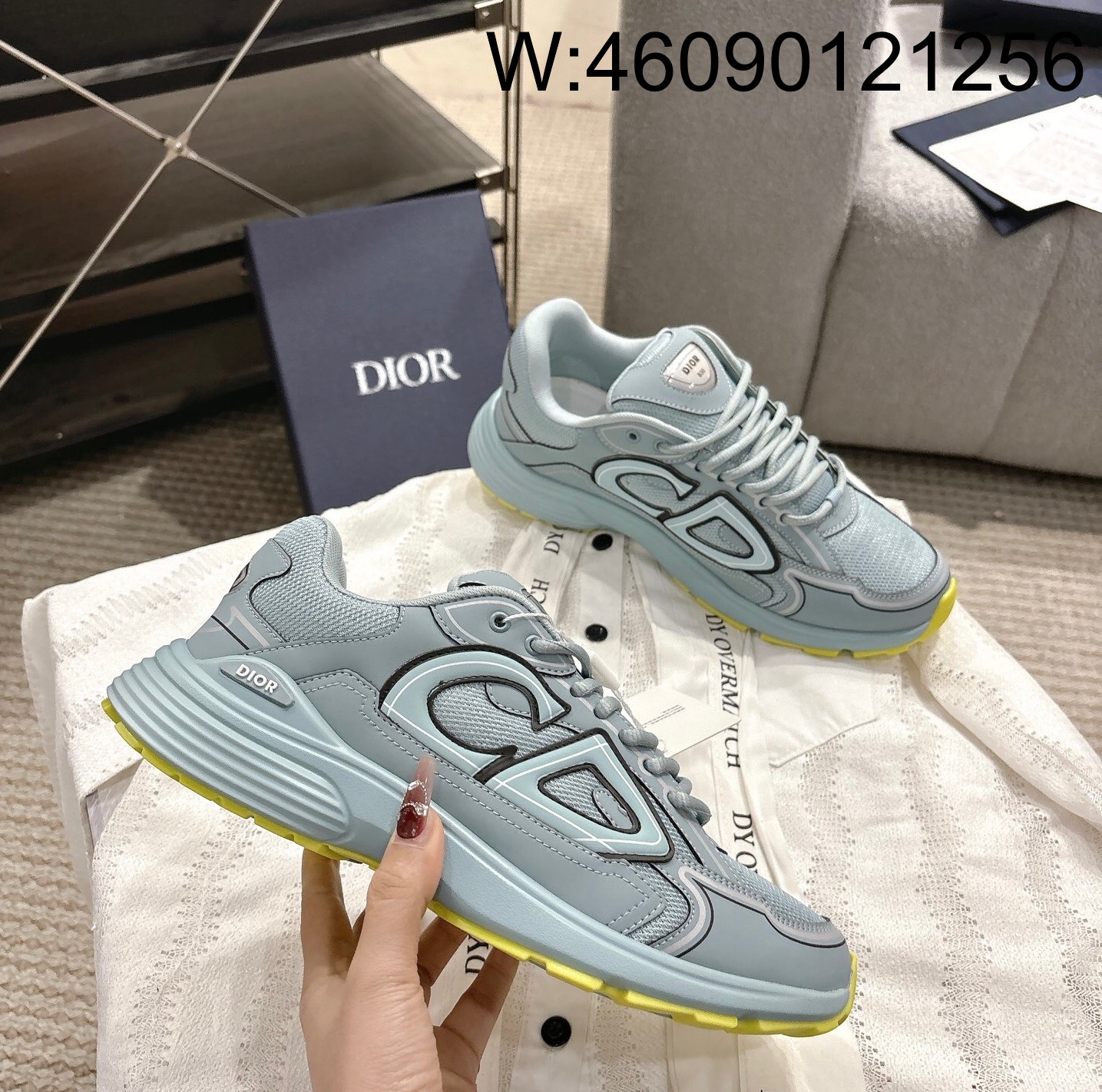 [327] 디올 B30 스니커즈 메쉬 테크니컬 패브릭 블루