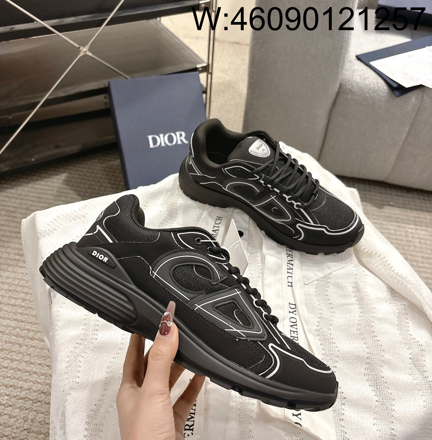 [327] 디올 B30 스니커즈 메쉬 테크니컬 패브릭 블랙